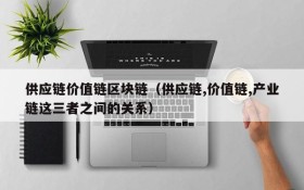 供应链价值链区块链(供应链,价值链,产业链这三者之间的关系)