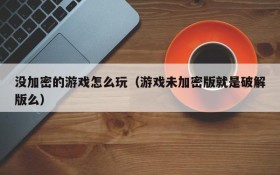 没加密的游戏怎么玩(游戏未加密版就是破解版么)