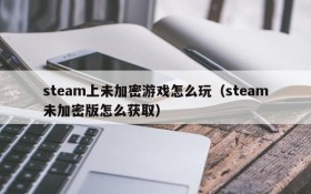 steam上未加密游戏怎么玩(steam未加密版怎么获取)