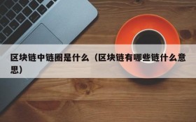 区块链中链圈是什么(区块链有哪些链什么意思)