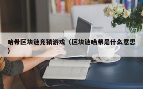 哈希区块链竞猜游戏（区块链哈希是什么意思）