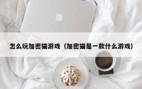 怎么玩加密猫游戏(加密猫是一款什么游戏)