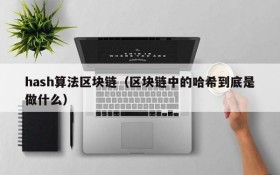 hash算法区块链(区块链中的哈希到底是做什么)